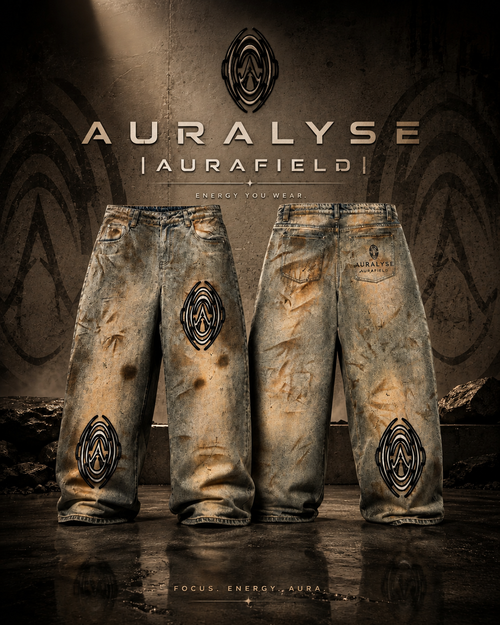 Auralyse|AuraField Men’s Vintage Wash Barrel Leg Jeans